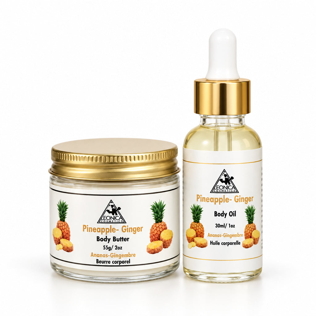 Pineapple Ginger Duo ( Body Butter and Body Oil) LeonicaCosmetics