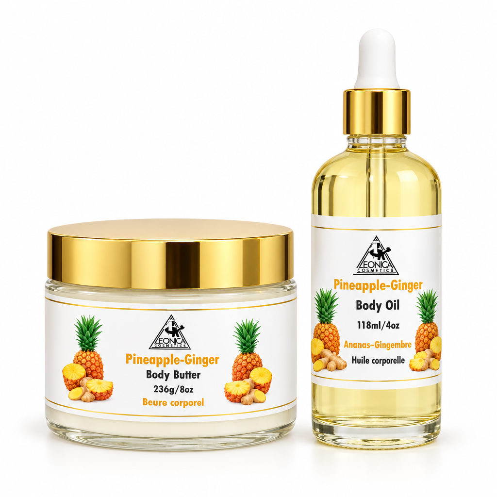 Pineapple Ginger Duo ( Body Butter and Body Oil) LeonicaCosmetics