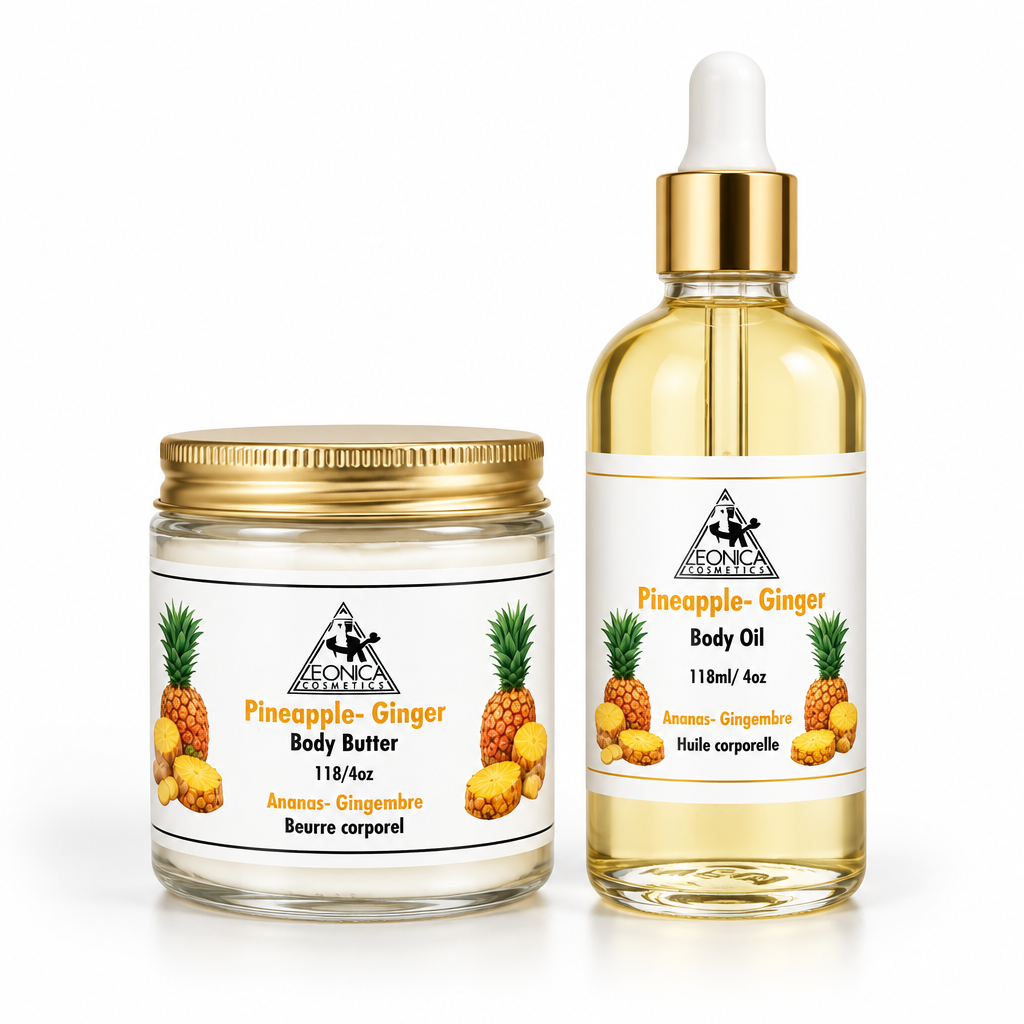 Pineapple Ginger Duo ( Body Butter and Body Oil) LeonicaCosmetics